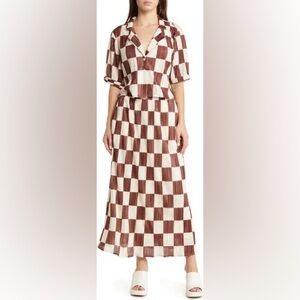 DRESSED IN LALA: Cést la Vie Plissé Skirt Set in Mocha Latte